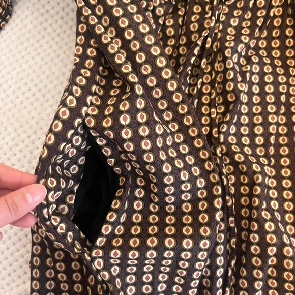 Free People Brown Patterned Long Sleeve Dress - Picture 7 of 7